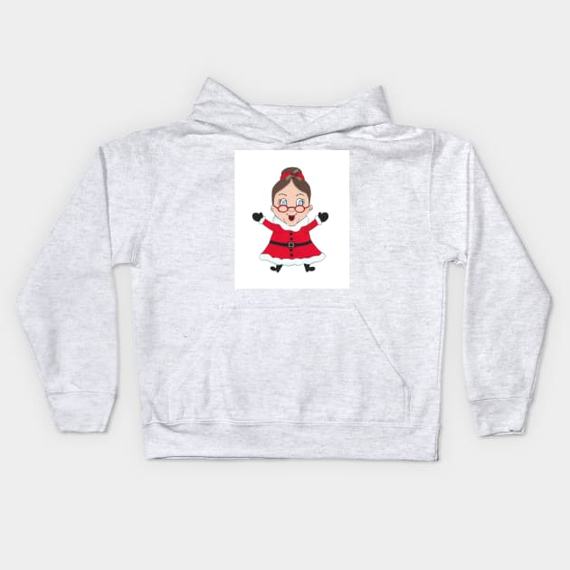 MRS Claus Funny Merry Christmas Kids Hoodie by SartorisArt1